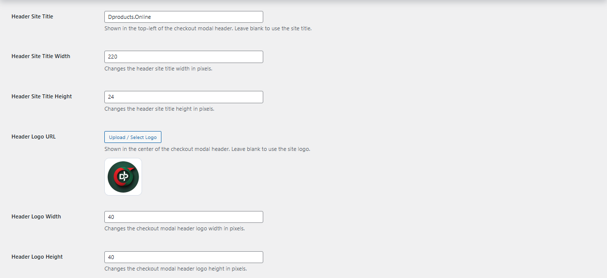 Header site branding controls